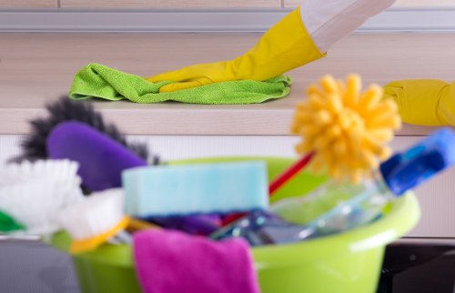 Local cleaners carrying out a deep clean in an Islington property