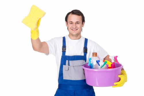 Islington Carpet Cleaners team following safe cleaning procedures