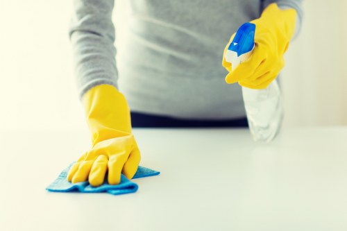 Deep upholstery cleaning for a fabric sofa in Islington